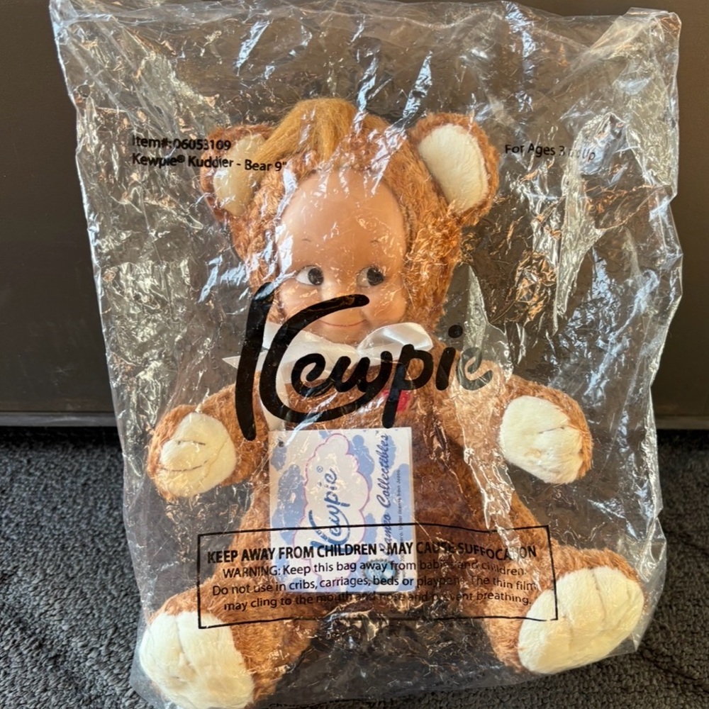 Kewpie Vintage Brown Bear Plush Toy